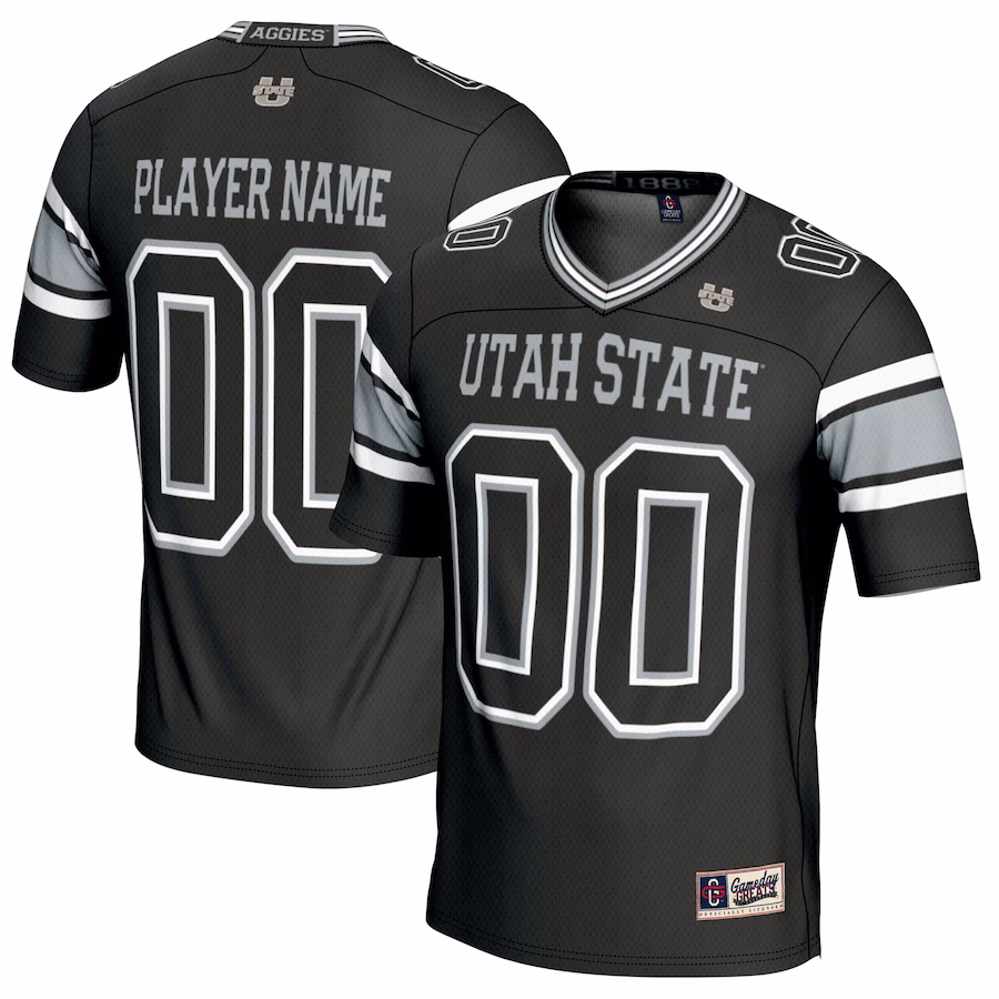 Utah State Aggies GameDay Greats Youth NIL Pick-A-Player Football Jersey - Black - Jersey