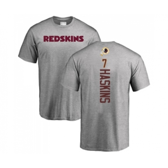 Football Washington Redskins #7 Dwayne Haskins Ash Backer T-Shirt - Jersey