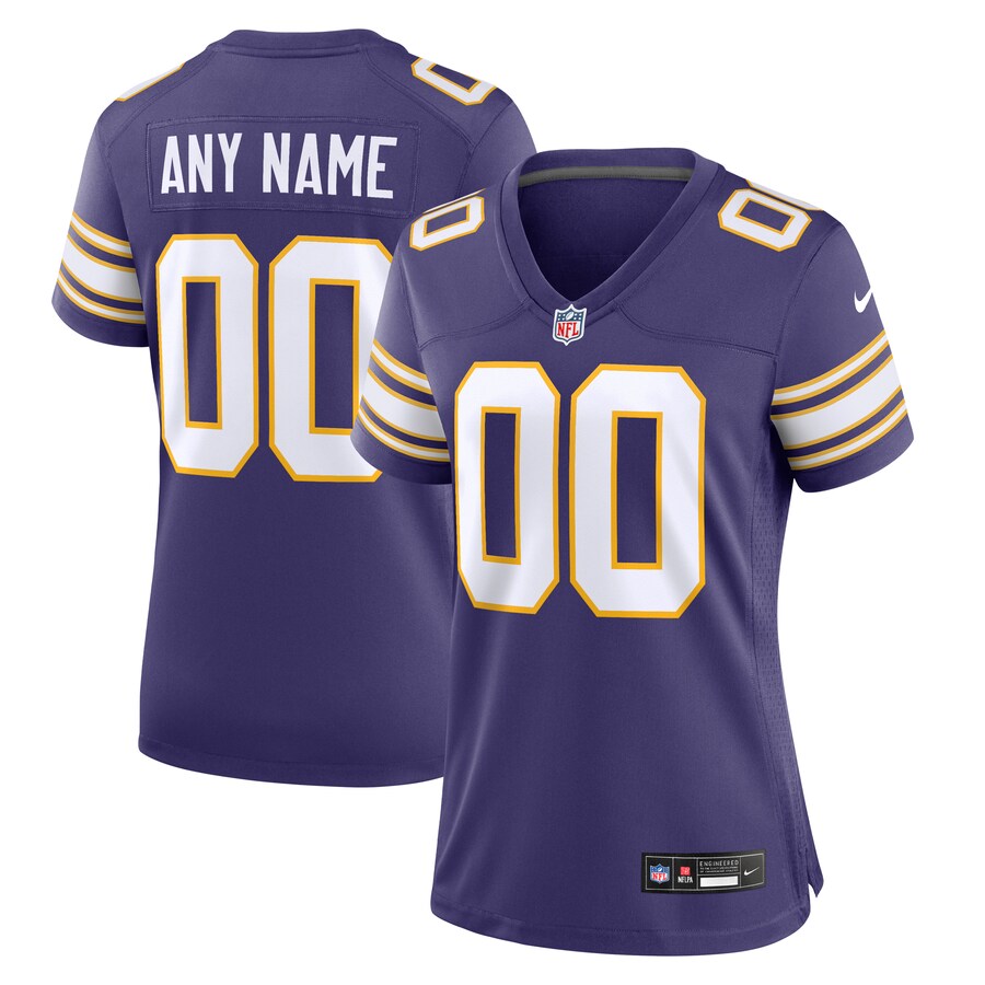 Women's Minnesota Vikings Nike Purple Classic Custom Game Jersey - Jersey