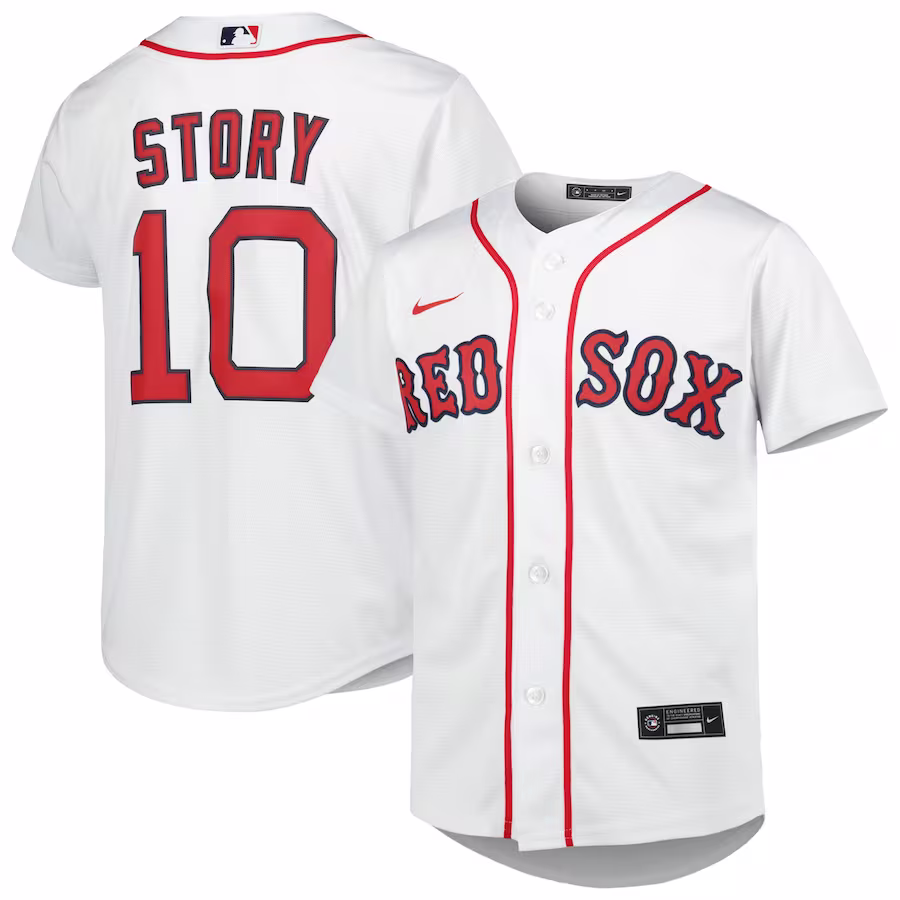 Youth Boston Red Sox Trevor Story Nike White Alternate Replica Player Jersey - Jersey