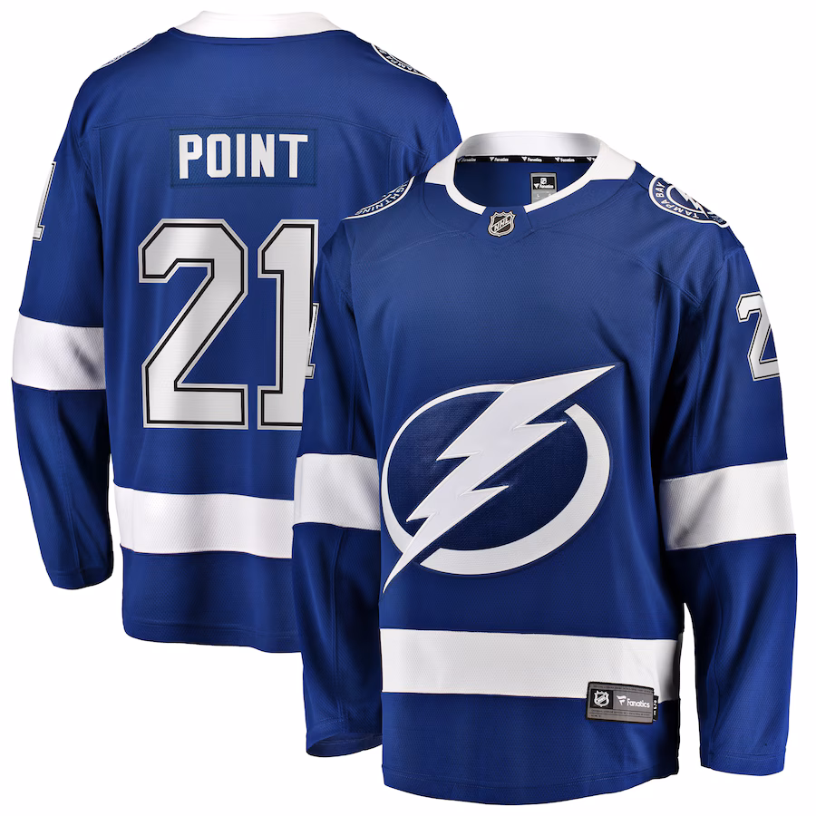 Men's Tampa Bay Lightning Brayden Point Fanatics Blue Home Premier Breakaway Player Jersey - Jersey
