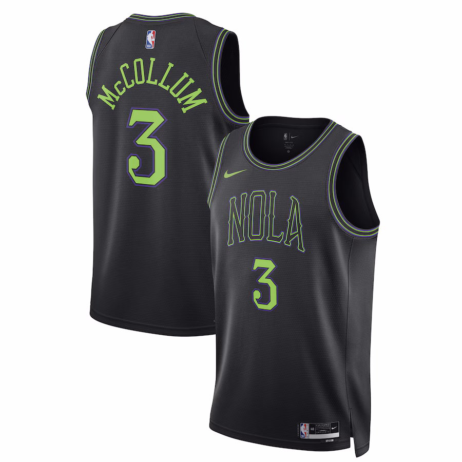 Unisex New Orleans Pelicans CJ McCollum Nike Black 2023/24 Swingman Jersey - City Edition - Jersey