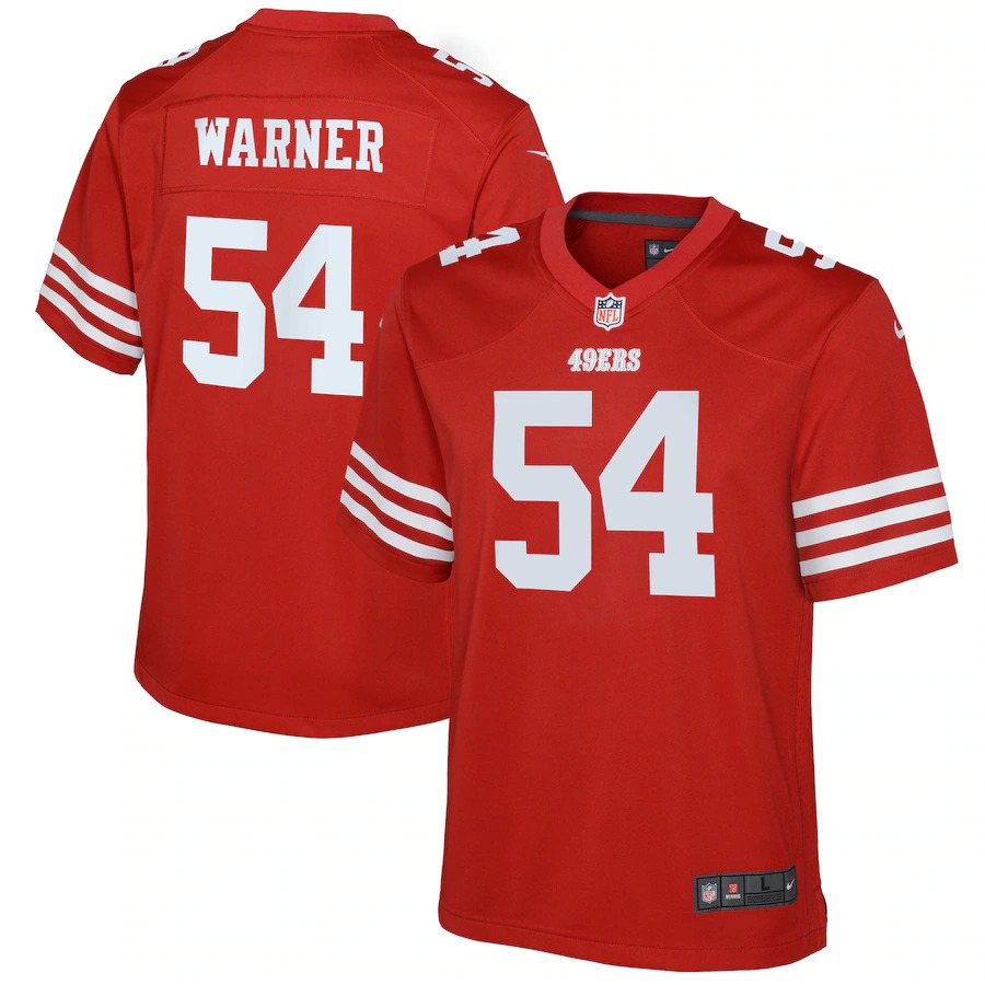 Youth San Francisco 49ers Fred Warner Nike Scarlet Game Jersey - Jersey