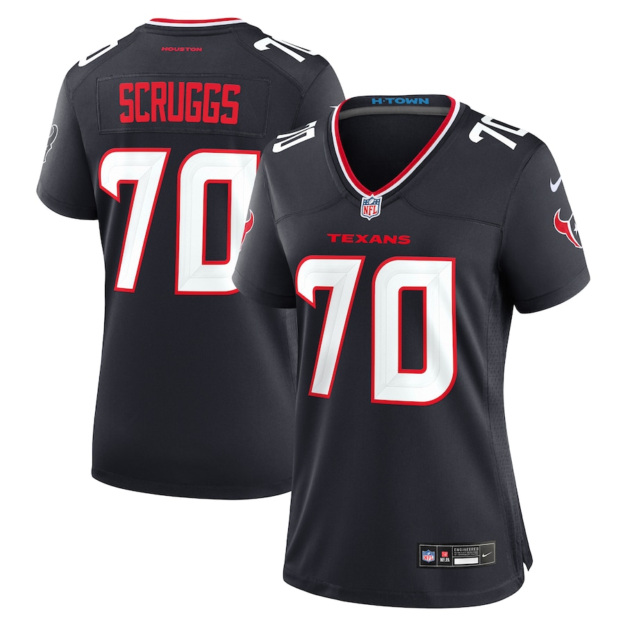 Women's Houston Texans Juice Scruggs Nike Navy Team Game Jersey - Jersey