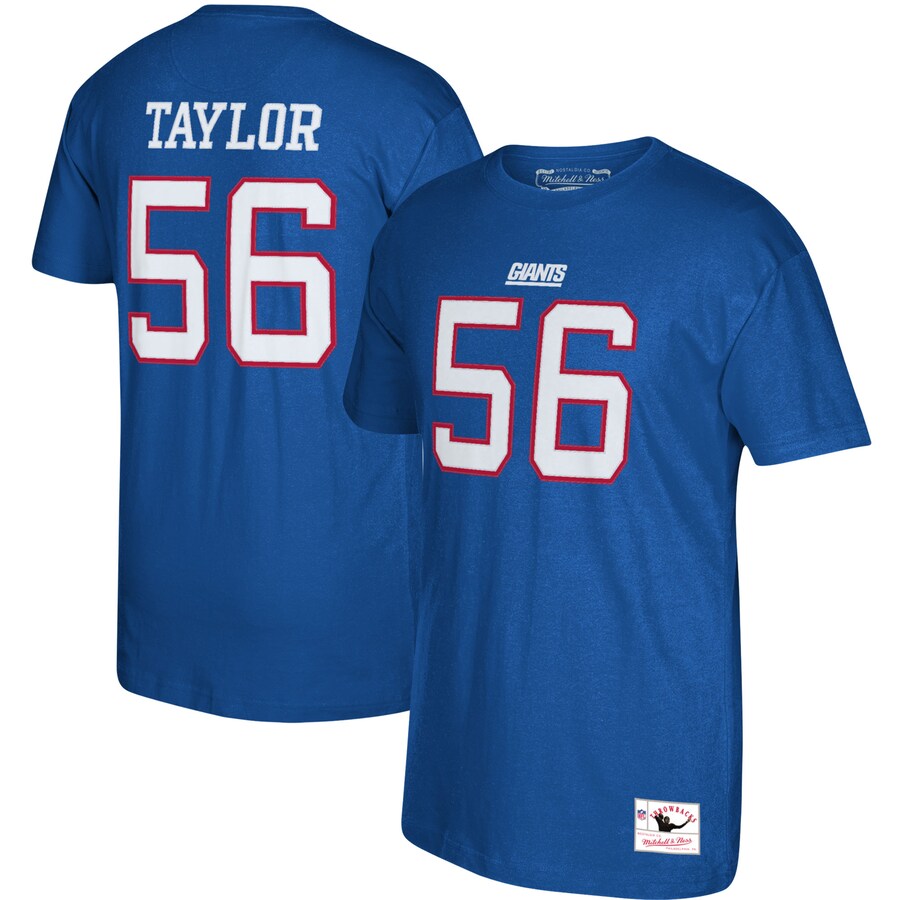 Men's Lawrence Taylor New York Giants Mitchell & Ness Royal Retired Player Name & Number T-Shirt - Jersey