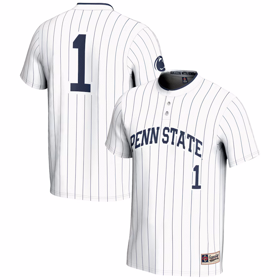 Unisex GameDay Greats #1 White Penn State Nittany Lions Lightweight Softball Jersey - Jersey