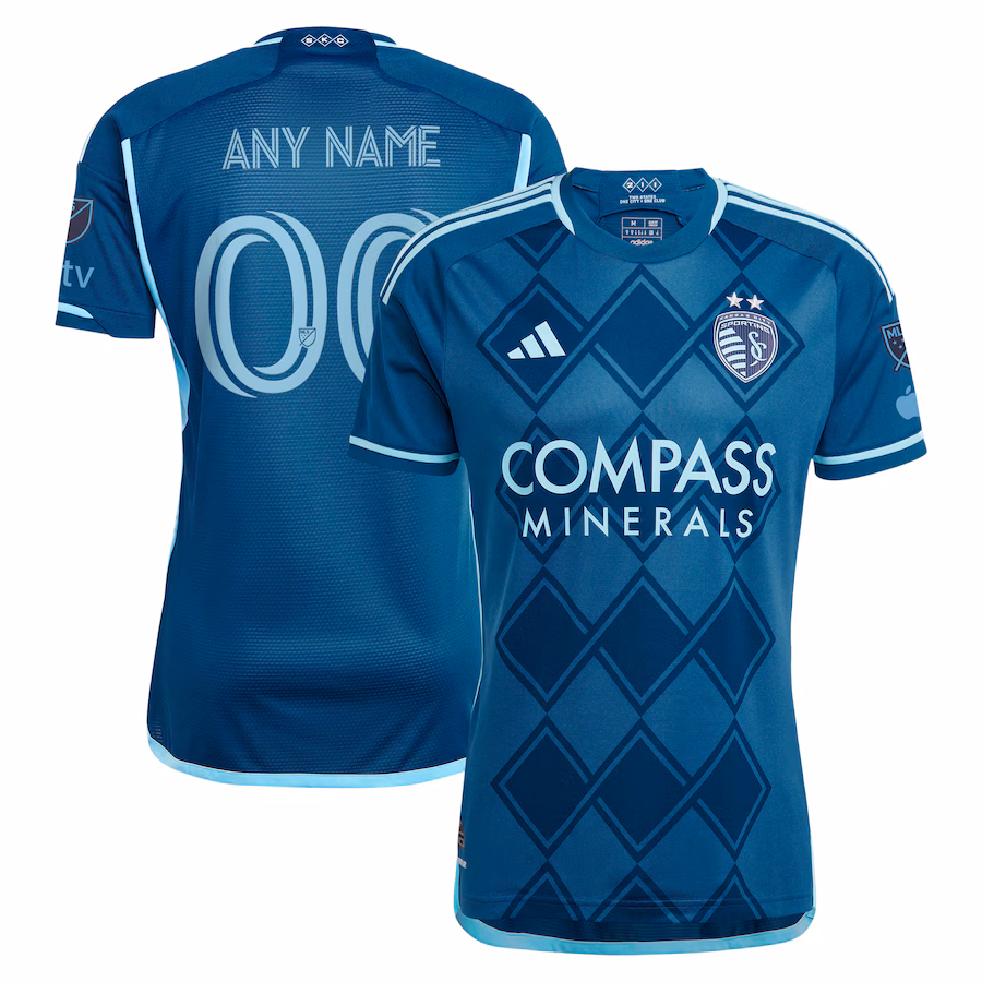 Men's Sporting Kansas City  adidas Navy 2024 Diamonds Our Forever Authentic Custom Jersey - Jersey