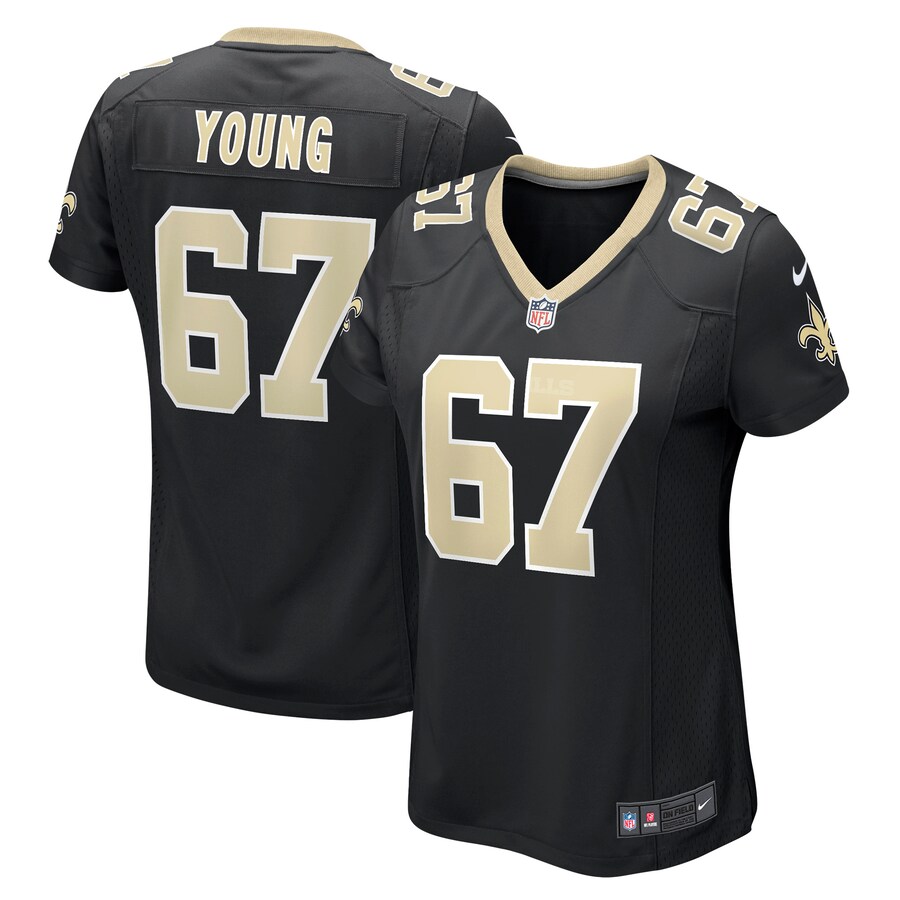 Women's New Orleans Saints Landon Young Nike Black Game Jersey - Jersey