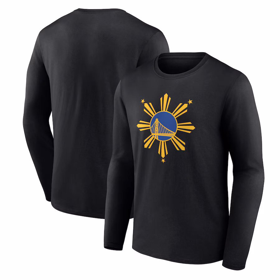 Men's Golden State Warriors  Black Filipino Heritage Long Sleeve T-Shirt - Jersey