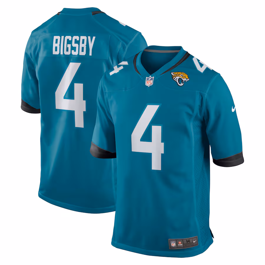 Men's Jacksonville Jaguars Tank Bigsby Nike Teal Game Jersey - Jersey