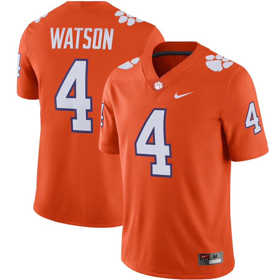 Deshaun Watson Clemson Tigers Nike Alumni Player Game Jersey - Orange - Jersey