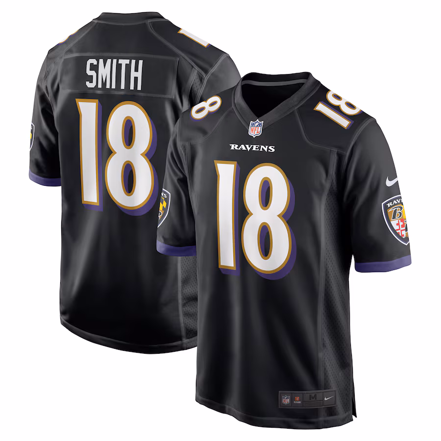 Men's Baltimore Ravens Roquan Smith Nike Black Alternate Game Player Jersey - Jersey