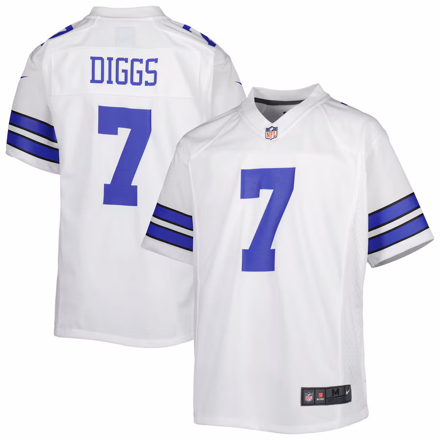 Youth Dallas Cowboys Trevon Diggs Nike White Game Jersey - Jersey