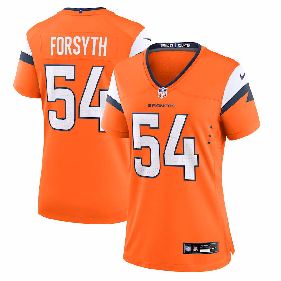 Women's Denver Broncos Alex Forsyth Nike Orange Team Game Jersey - Jersey