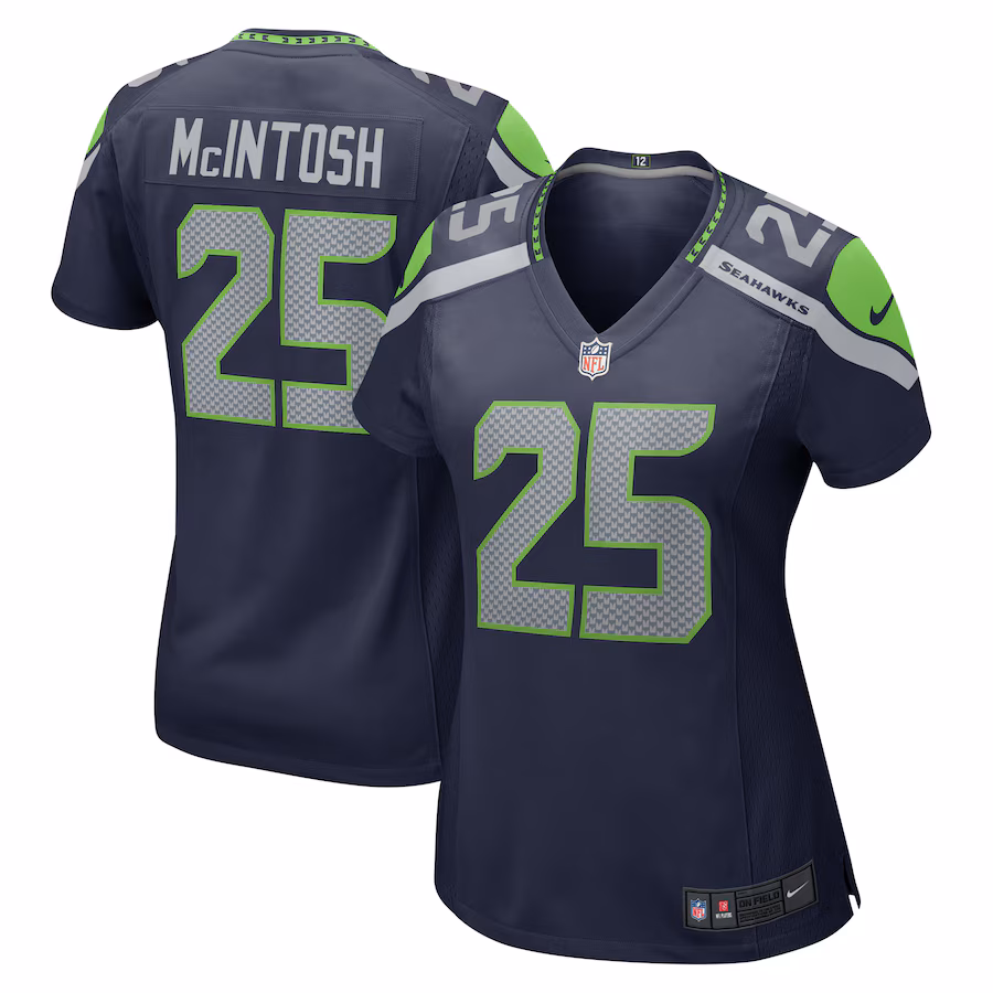 Women's Seattle Seahawks Kenny McIntosh Nike College Navy  Game Jersey - Jersey