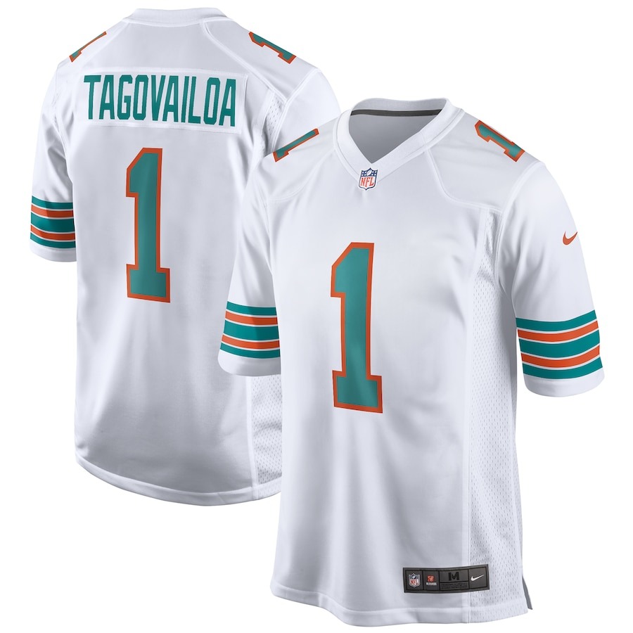 Men's Miami Dolphins Tua Tagovailoa Nike White 2nd Alternate Game Jersey - Jersey