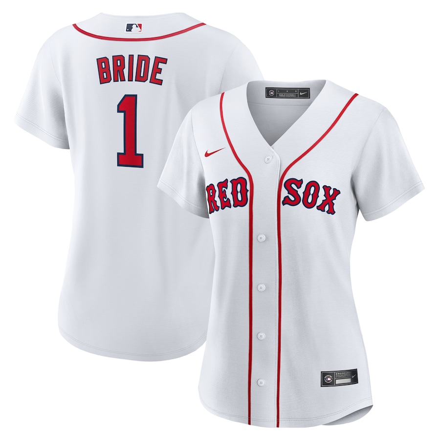 Women's Boston Red Sox Nike White #1 Bride Home Replica Jersey - Jersey
