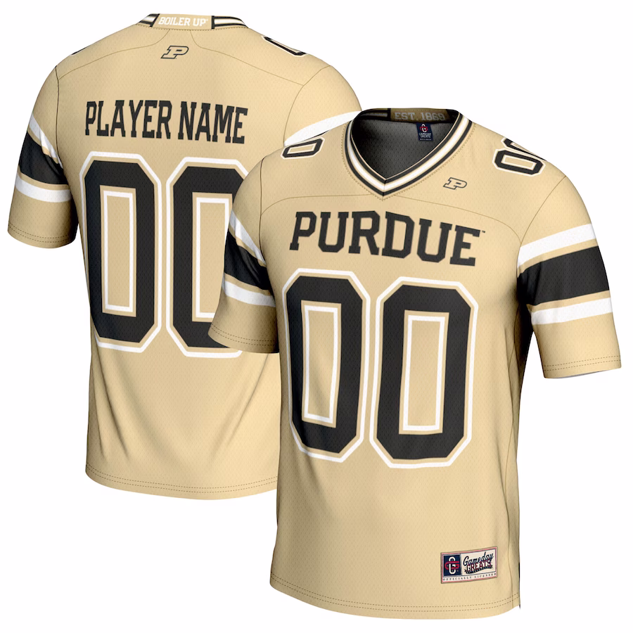 Purdue Boilermakers GameDay Greats NIL Pick-A-Player Football Jersey - Gold - Jersey