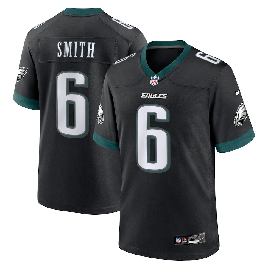 Men's Philadelphia Eagles DeVonta Smith Nike Black Alternate Game Jersey - Jersey