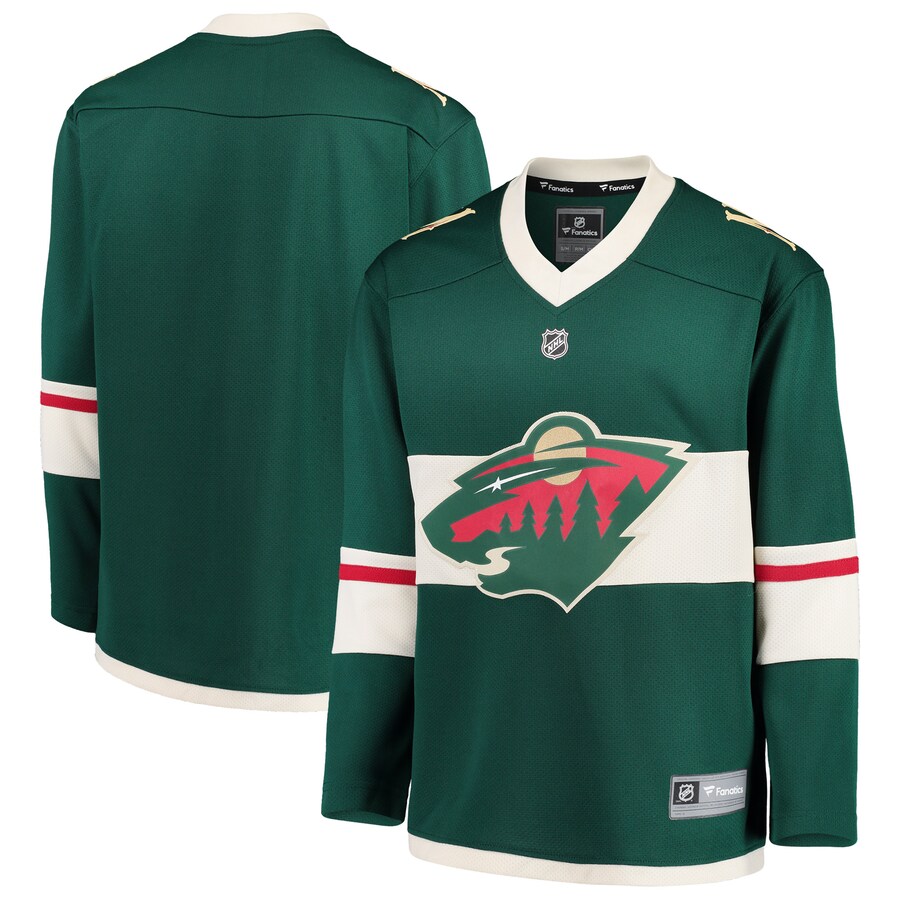Youth Minnesota Wild Fanatics Branded Green Home Replica Blank Jersey - Jersey