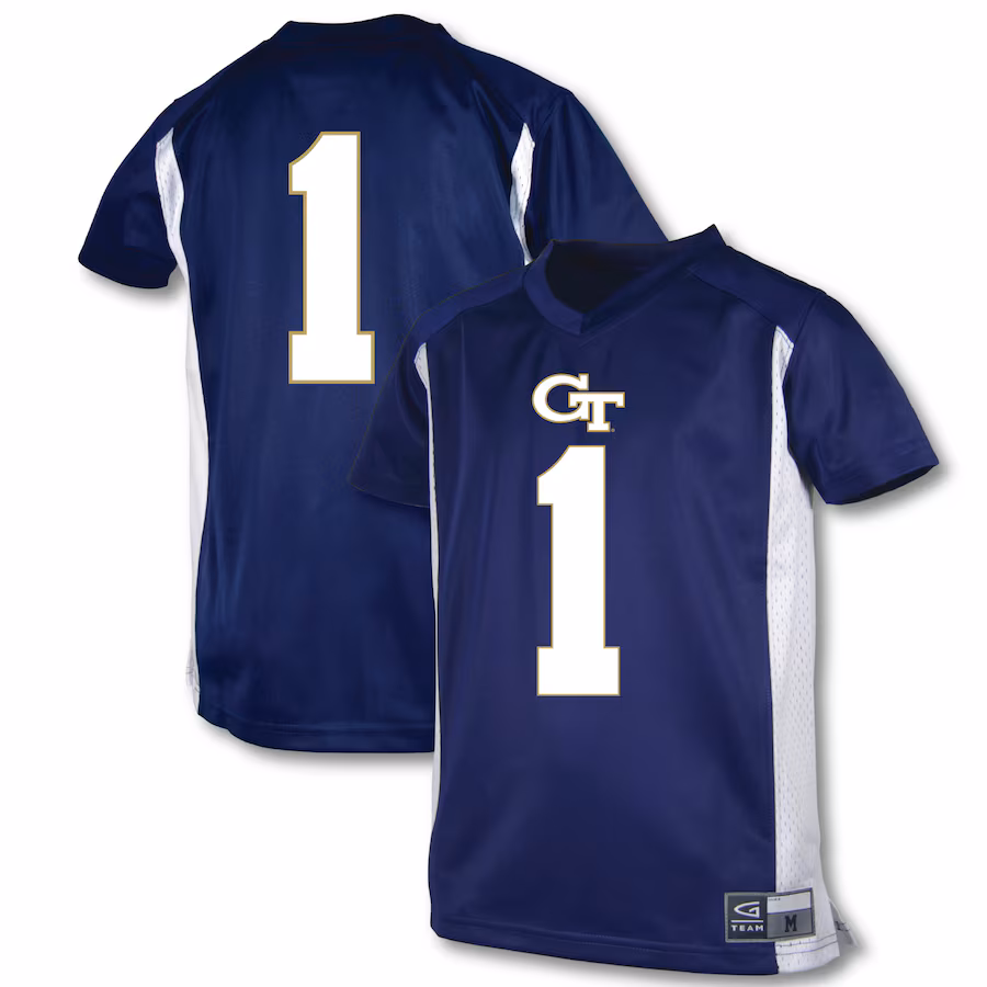 Youth Garb #1 Blue Georgia Tech Yellow Jackets Football Jersey - Jersey