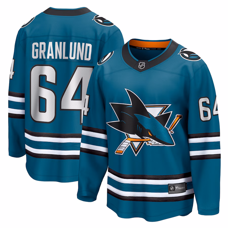 Men's San Jose Sharks Mikael Granlund Fanatics Teal Home Breakaway Jersey - Jersey