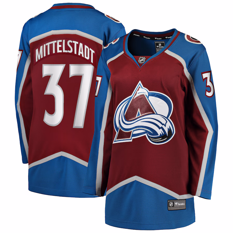 Women's Colorado Avalanche Casey Mittelstadt Fanatics Burgundy Home Breakaway Player Jersey - Jersey