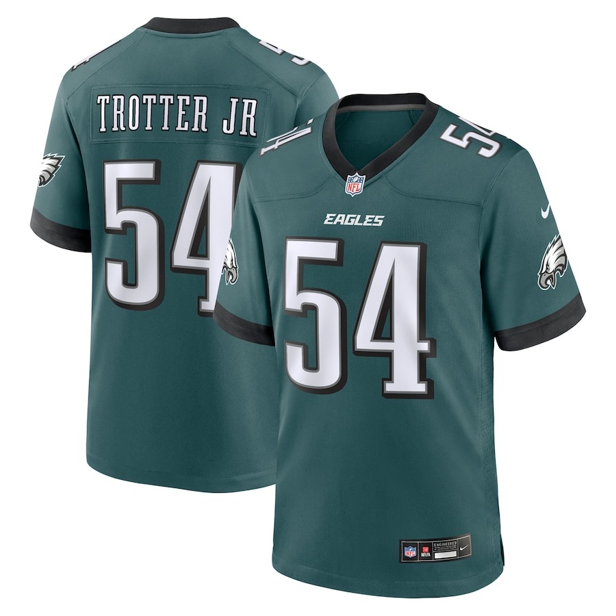 Men's Philadelphia Eagles Jeremiah Trotter Jr. Nike Green Game Jersey - Jersey
