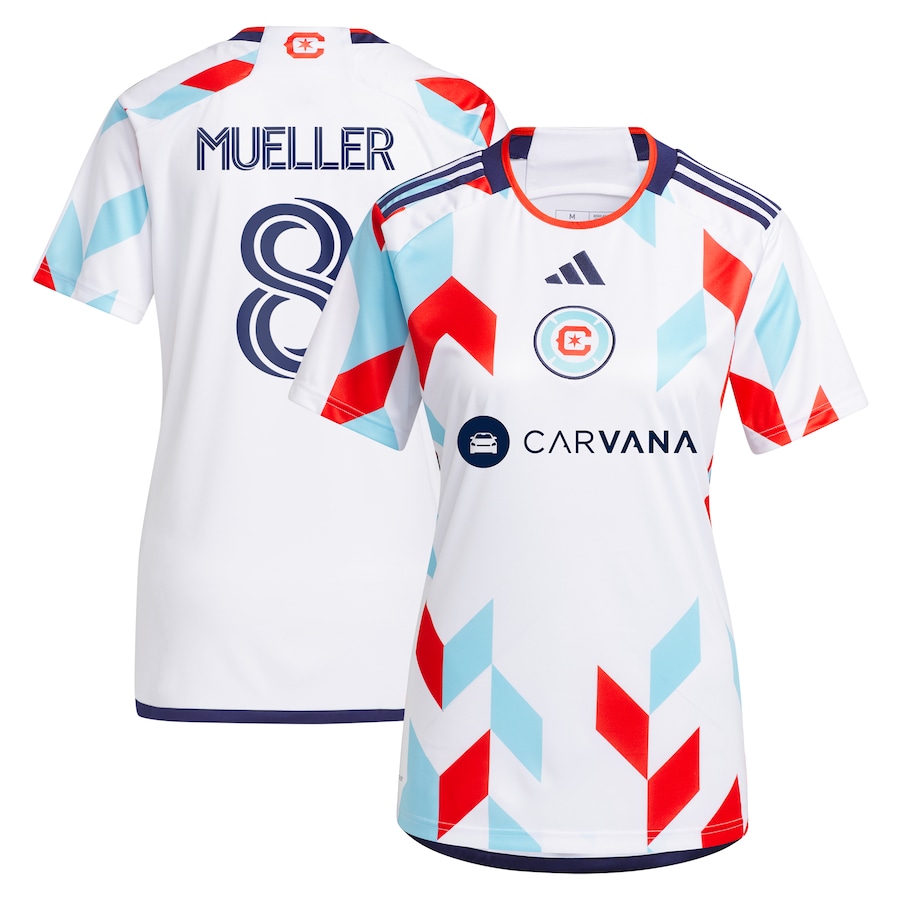 Women's Chicago Fire Chris Mueller adidas White 2024 A Kit For All Replica Player Jersey - Jersey