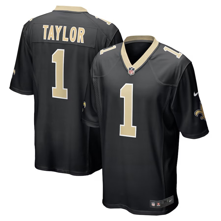 Men's New Orleans Saints Alontae Taylor Nike  Black Team Game Jersey - Jersey