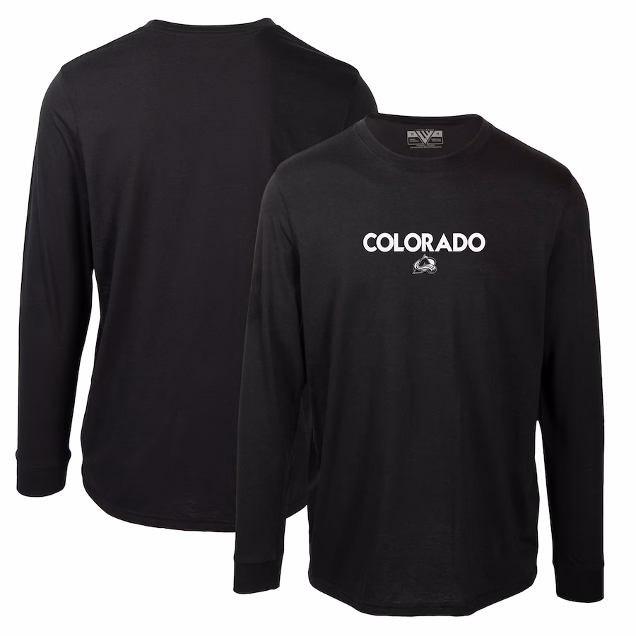 Men's Colorado Avalanche Levelwear Black Oscar City Capsule Long Sleeve T-Shirt - Jersey