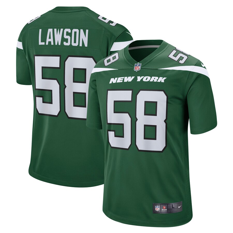 Men's New York Jets Carl Lawson Nike Gotham Green Game Jersey - Jersey