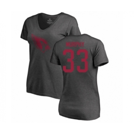Football Women's Arizona Cardinals #33 Byron Murphy Ash One Color T-Shirt - Jersey