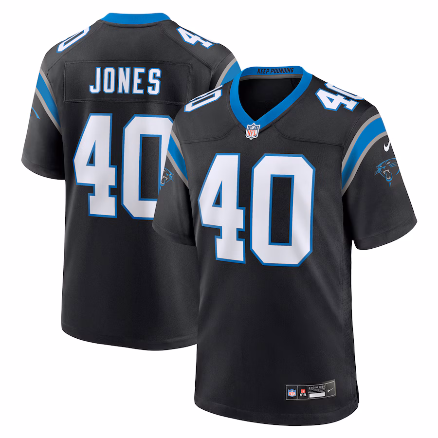 Men's Carolina Panthers Deion Jones Nike  Black  Game Jersey - Jersey