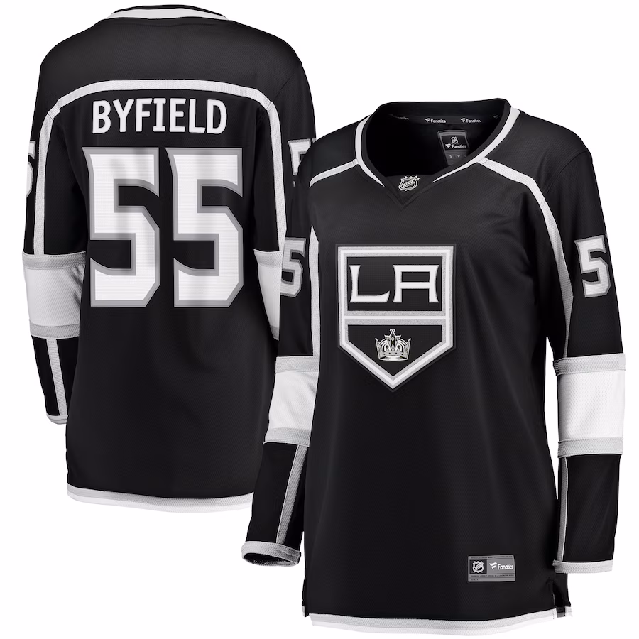 Women's Los Angeles Kings Quinton Byfield Fanatics Black Home Team Breakaway Player Jersey - Jersey