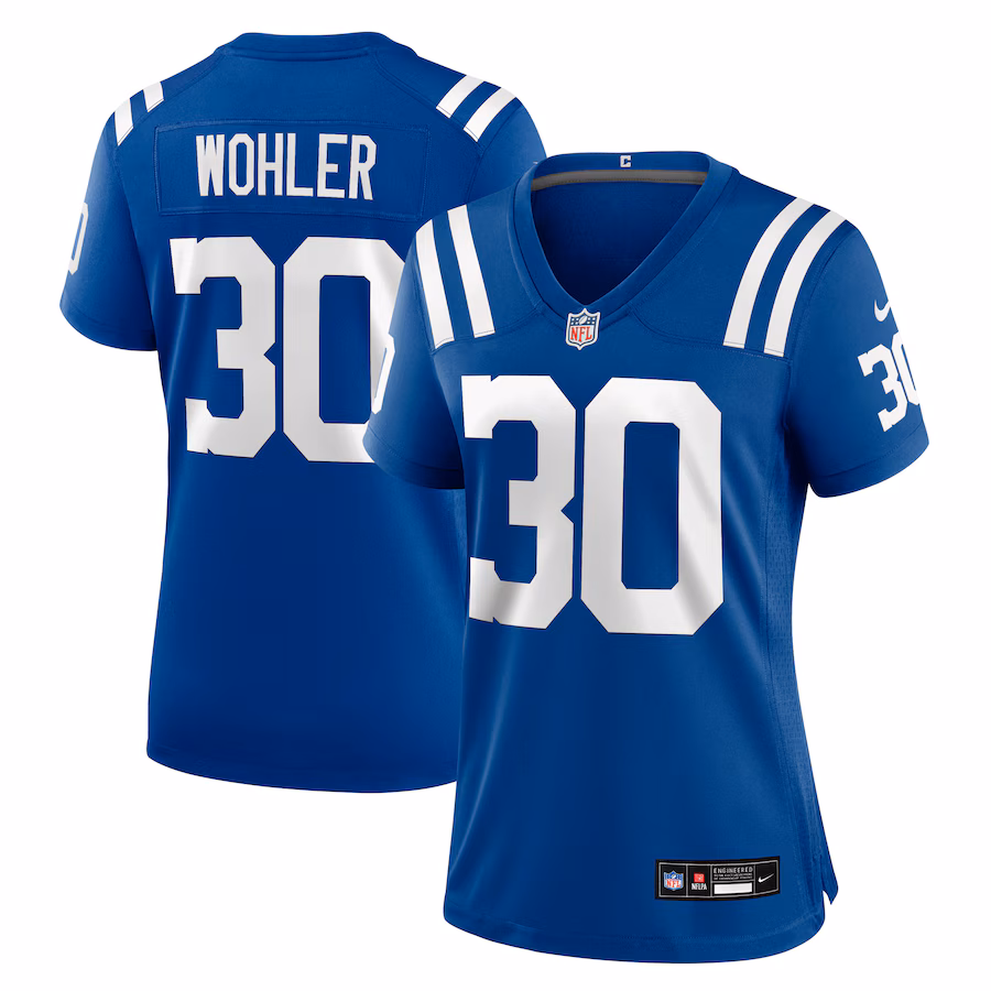 Women's Indianapolis Colts Hunter Wohler Nike Royal Team Game Jersey - Jersey