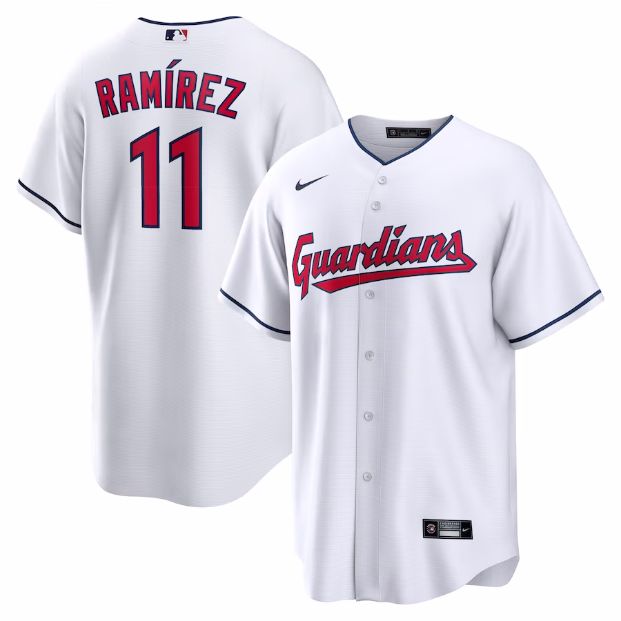 Men's Cleveland Guardians José Ramírez Nike White Replica Player Jersey - Jersey