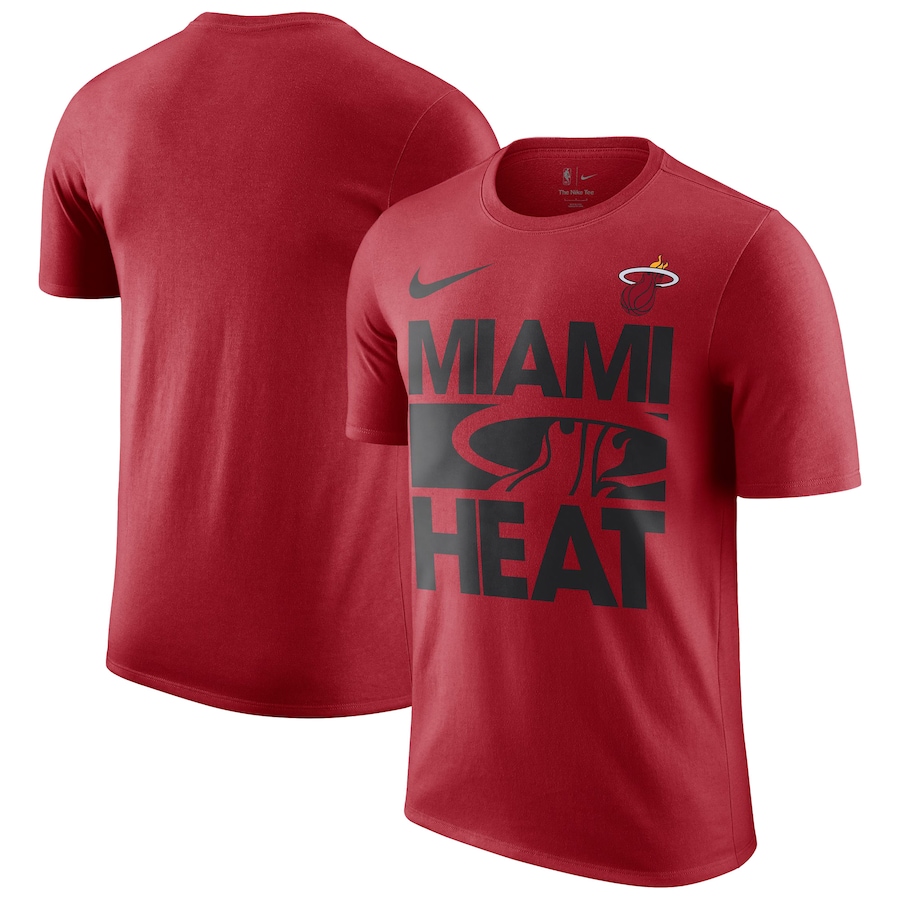 Men's Miami Heat Nike Red Courtside This Is Our Year T-Shirt - Jersey