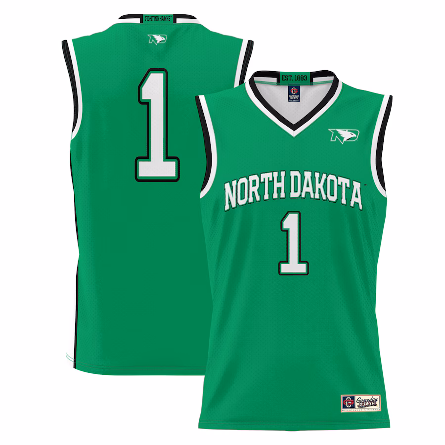 Youth GameDay Greats Green #1 North Dakota Lightweight Basketball Jersey - Jersey