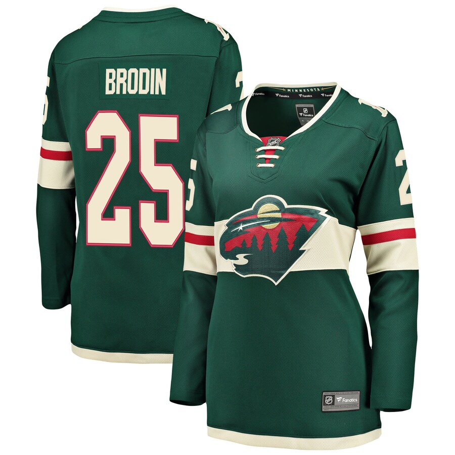 Women's Minnesota Wild Jonas Brodin Fanatics Branded Green Breakaway Player Jersey - Jersey