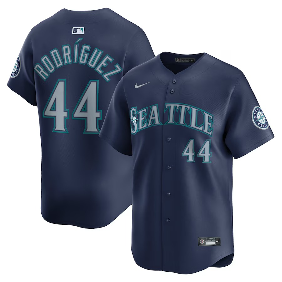 Men's Seattle Mariners Julio Rodriguez Nike Navy Road Limited - Jersey