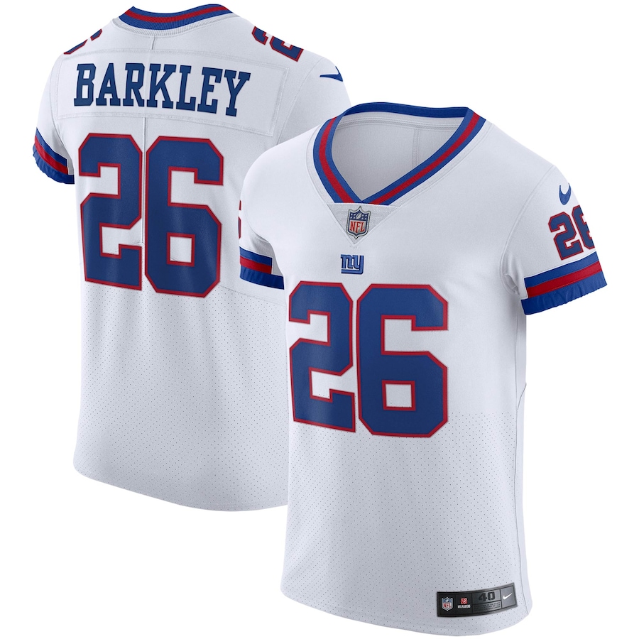 Men's New York Giants Saquon Barkley Nike White Vapor Elite Player Jersey - Jersey