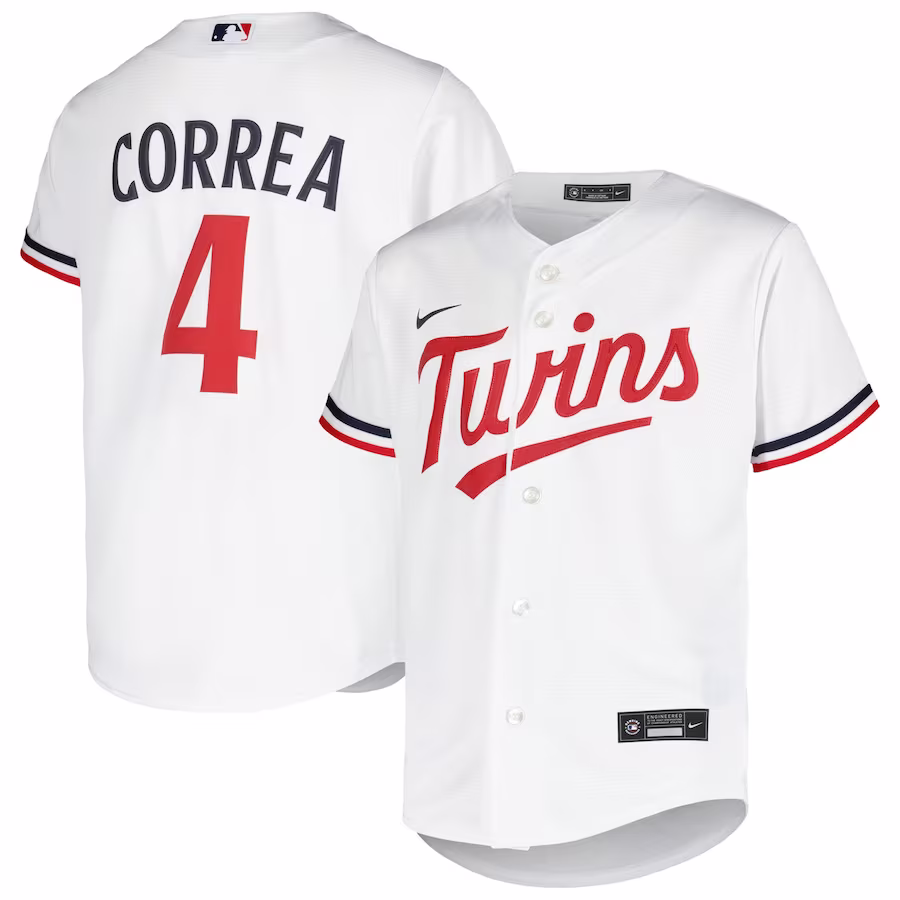 Youth Minnesota Twins Carlos Correa Nike White Alternate Replica Player Jersey - Jersey
