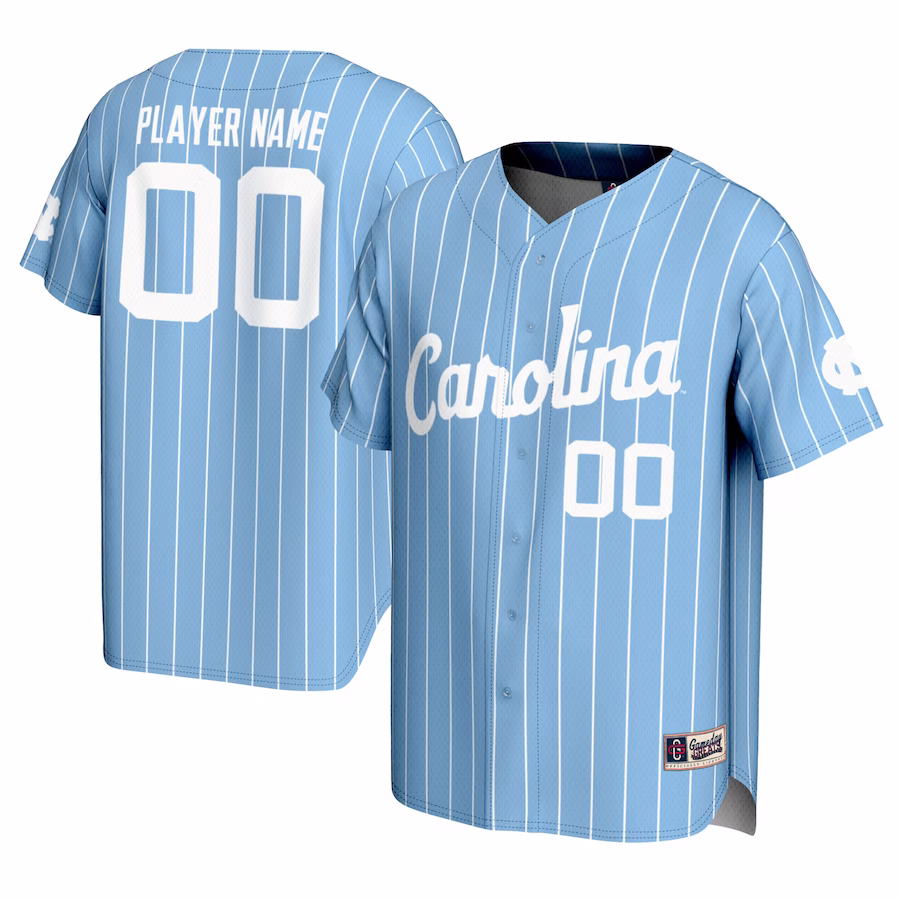 North Carolina Tar Heels GameDay Greats Carolina Blue NIL Pick-A-Player Lightweight Baseball Jersey - Light Blue - Jersey