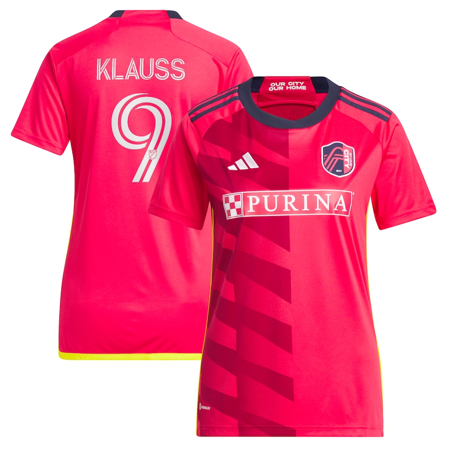 Women's St. Louis City SC João Klauss adidas Red 2023 CITY Kit Replica Jersey - Jersey
