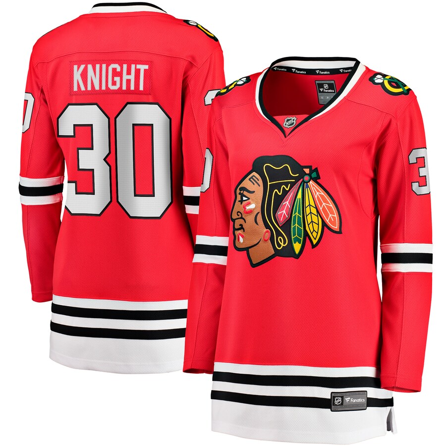 Women's Chicago Blackhawks Spencer Knight Fanatics Red Home Breakaway Player Jersey - Jersey