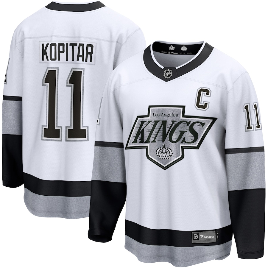 Men's Los Angeles Kings Anze Kopitar Fanatics Branded White Alternate Premier Breakaway Player Jersey - Jersey