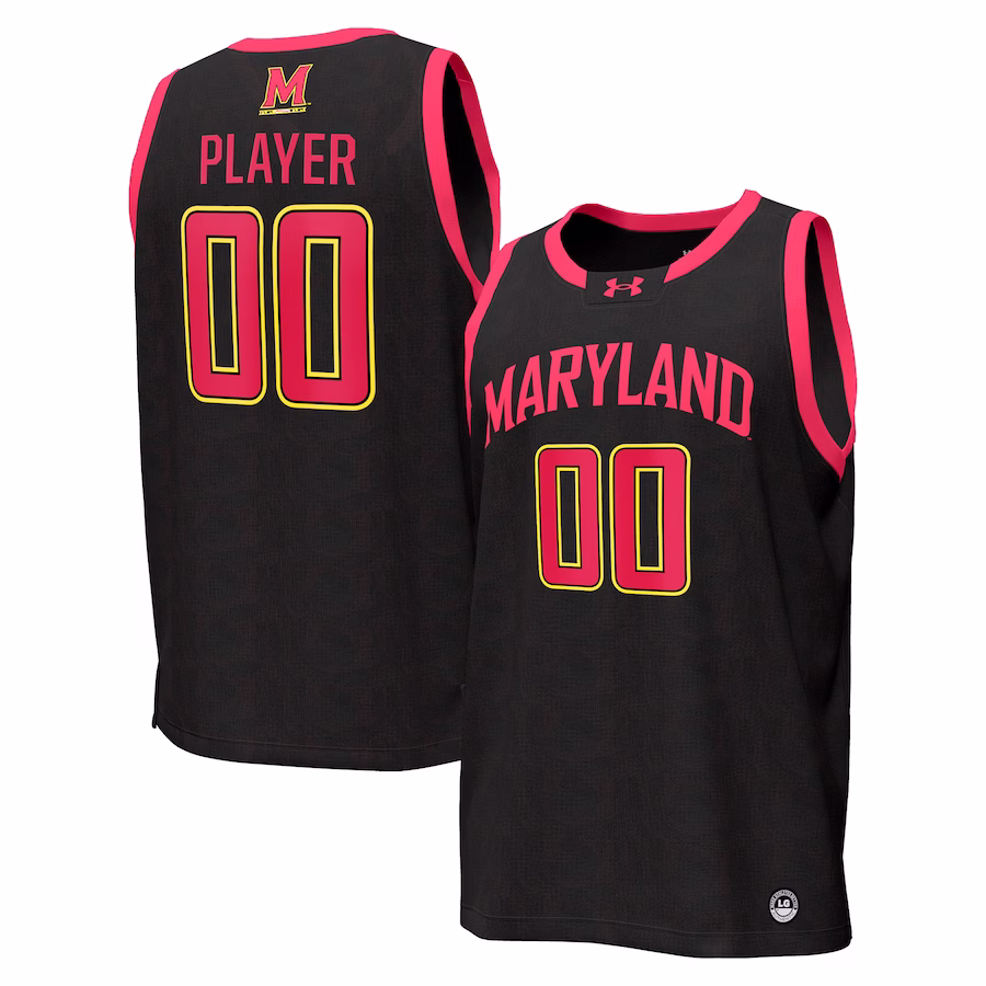 Maryland Terrapins Under Armour NIL Pick-A-Player Men's Basketball Replica Jersey - Black - Jersey