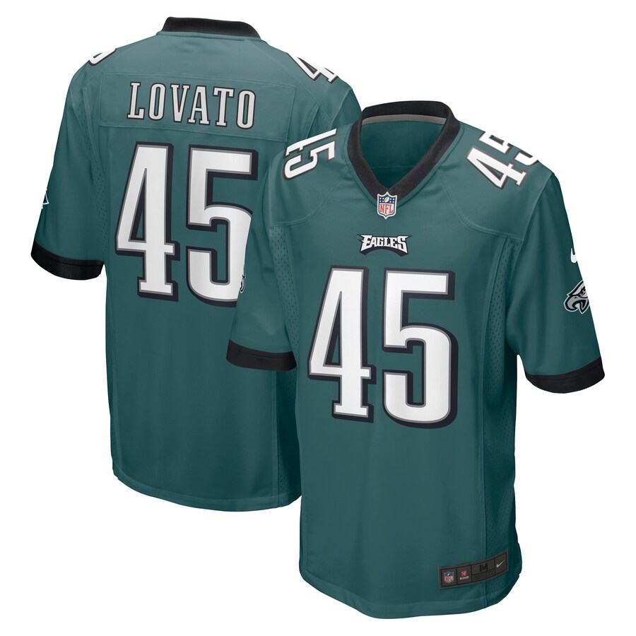 Men's Philadelphia Eagles Rick Lovato Nike Midnight Green Game Jersey - Jersey