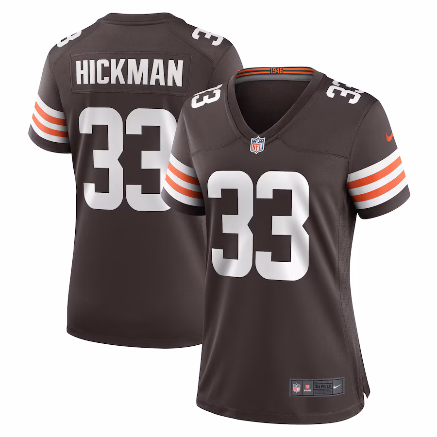 Women's Cleveland Browns Ronnie Hickman Nike  Brown Team Game Jersey - Jersey